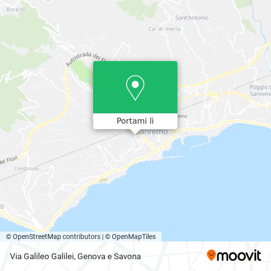 Mappa Via Galileo Galilei