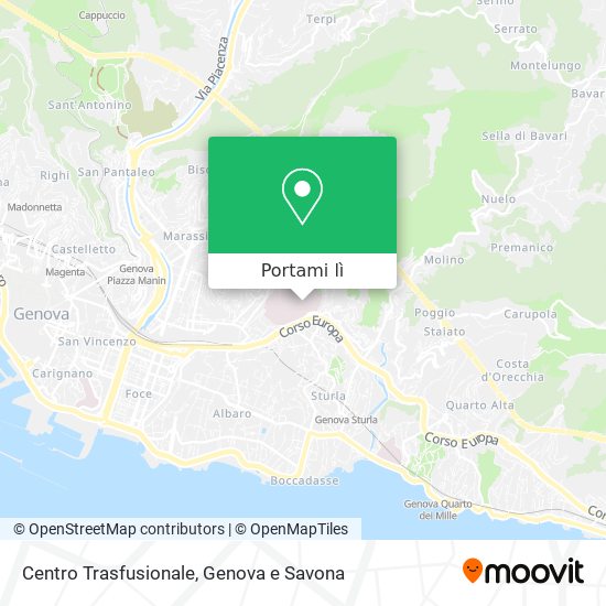 Mappa Centro Trasfusionale