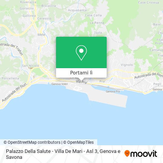 Mappa Palazzo Della Salute - Villa De Mari - Asl 3