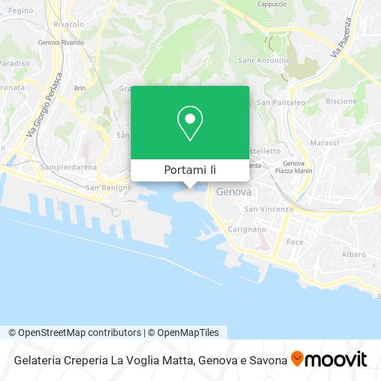 Mappa Gelateria Creperia La Voglia Matta