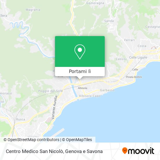 Mappa Centro Medico San Nicolò