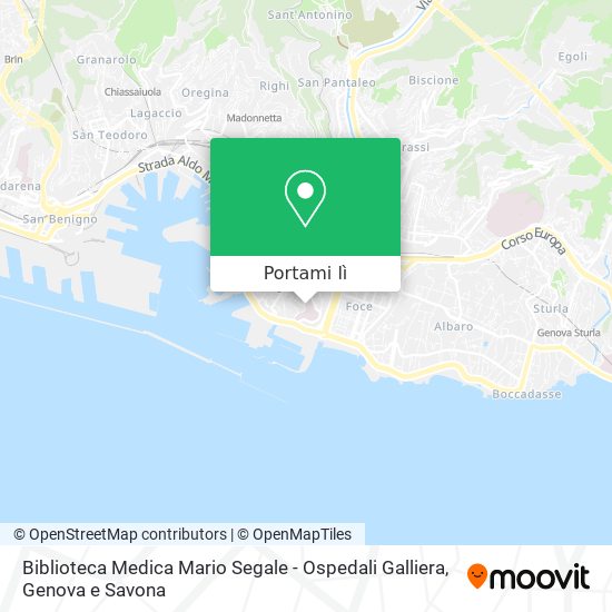 Mappa Biblioteca Medica Mario Segale - Ospedali Galliera
