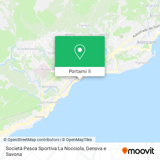 Mappa Società Pesca Sportiva La Nocciola