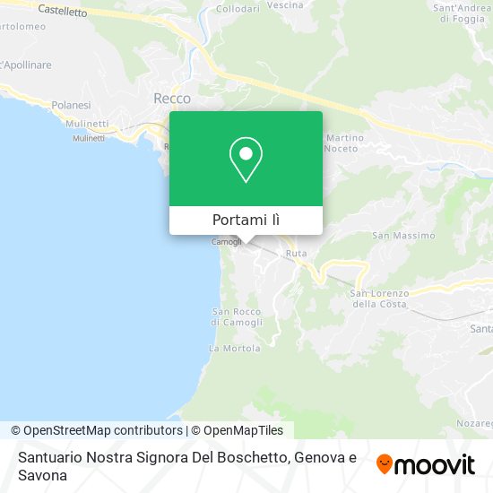 Mappa Santuario Nostra Signora Del Boschetto