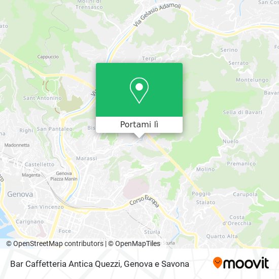 Mappa Bar Caffetteria Antica Quezzi