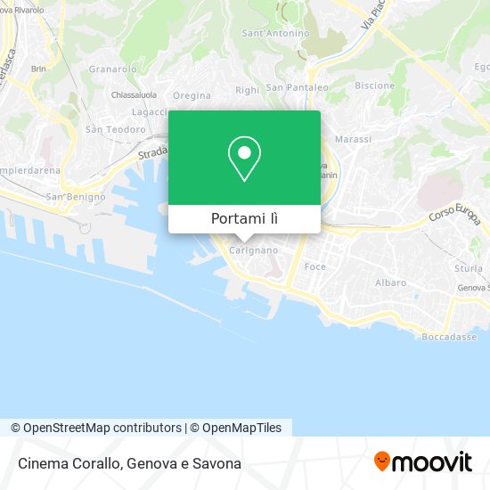 Mappa Cinema Corallo