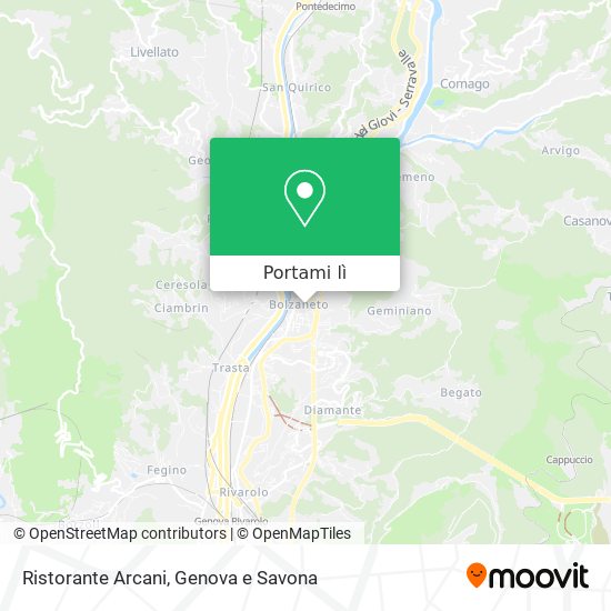 Mappa Ristorante Arcani