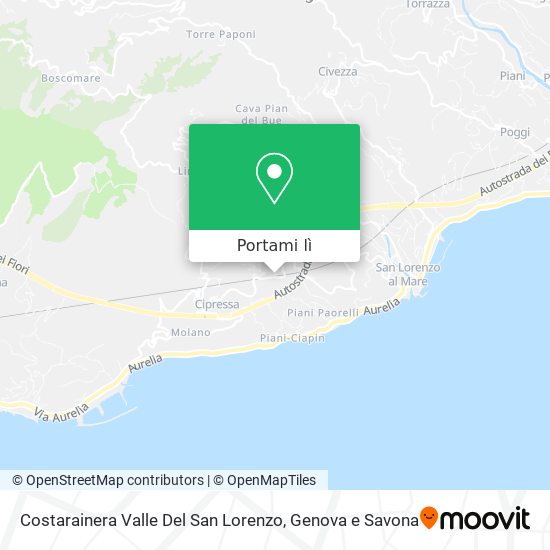 Mappa Costarainera Valle Del San Lorenzo