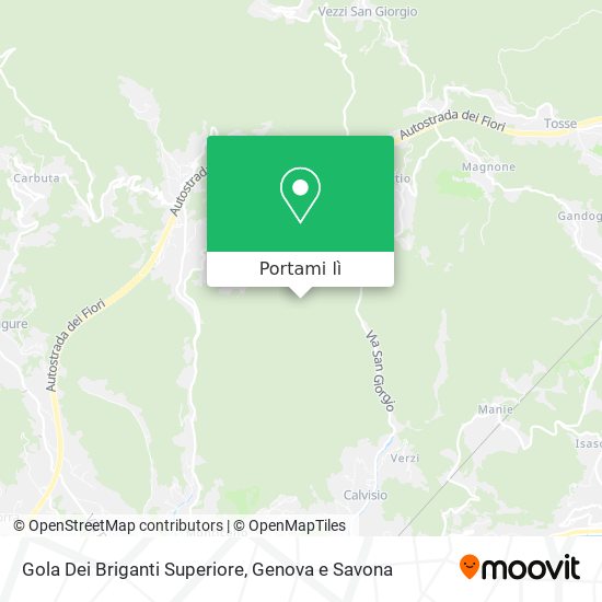 Mappa Gola Dei Briganti Superiore