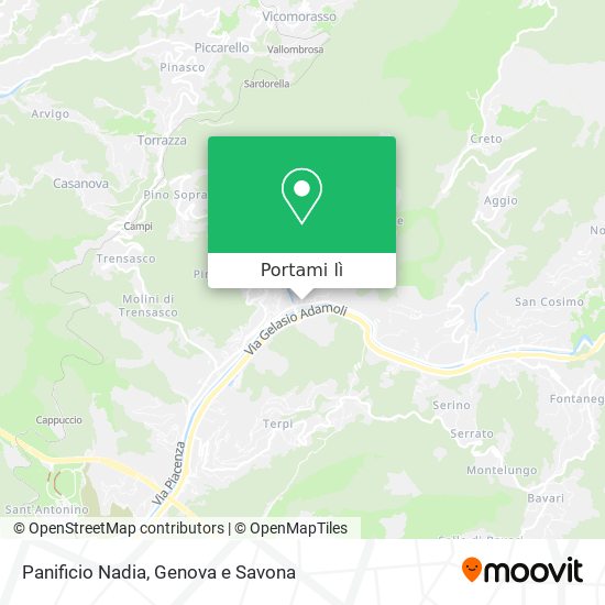 Mappa Panificio Nadia