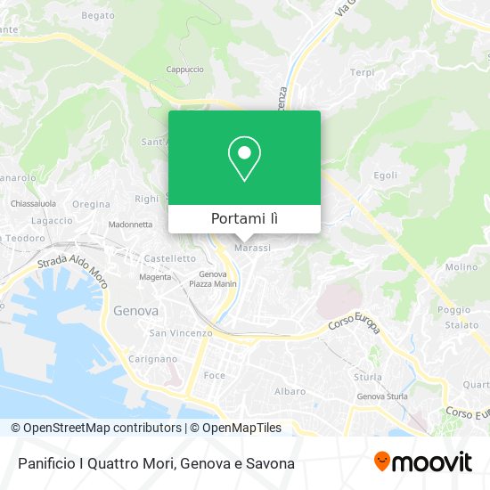 Mappa Panificio I Quattro Mori