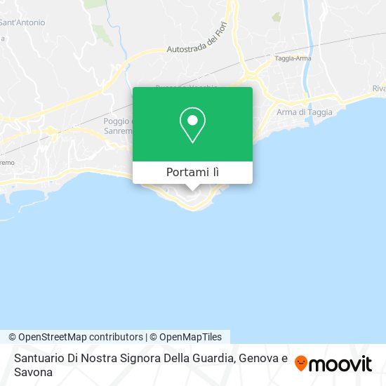 Mappa Santuario Di Nostra Signora Della Guardia