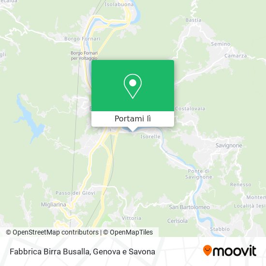 Mappa Fabbrica Birra Busalla