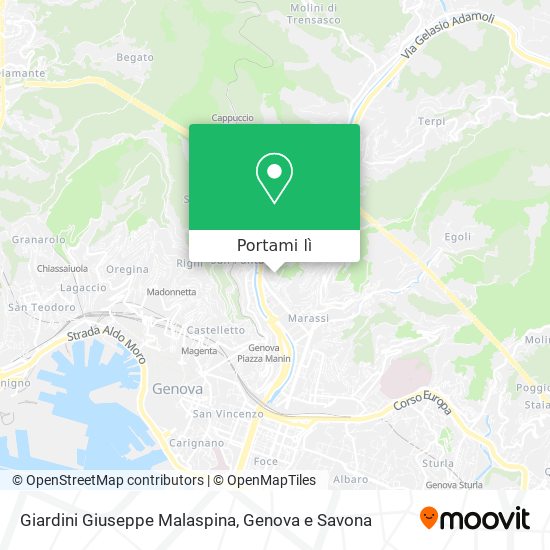 Mappa Giardini Giuseppe Malaspina