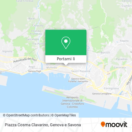 Mappa Piazza Cosma Clavarino