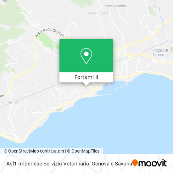 Mappa Asl1 Imperiese Servizio Veterinario