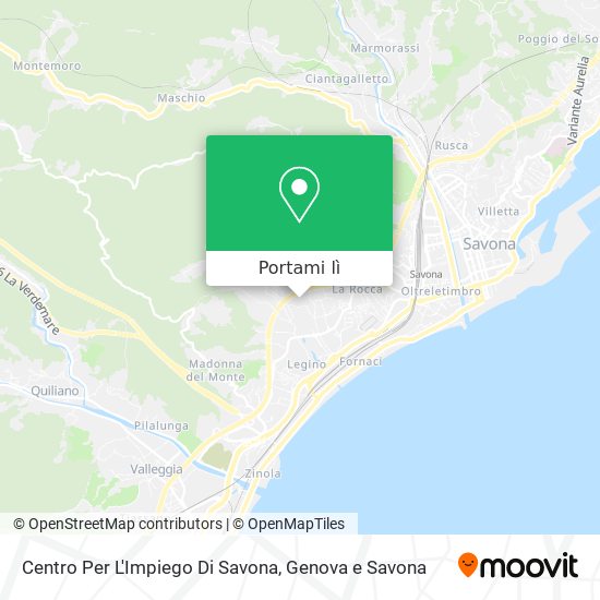 Mappa Centro Per L'Impiego Di Savona