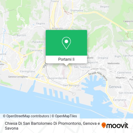 Mappa Chiesa Di San Bartolomeo Di Promontorio