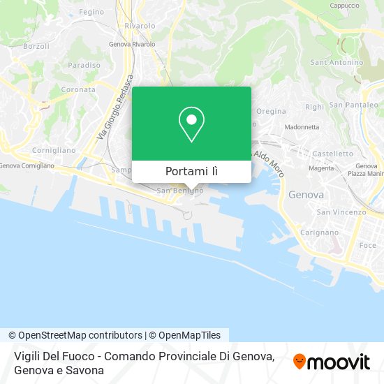 Mappa Vigili Del Fuoco - Comando Provinciale Di Genova