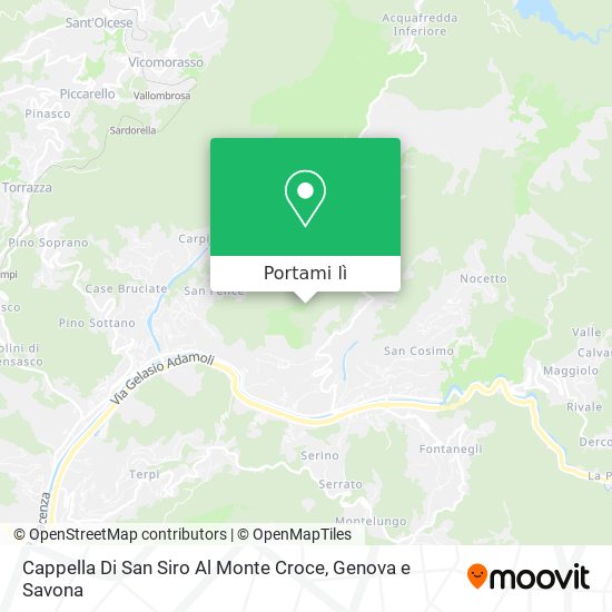 Mappa Cappella Di San Siro Al Monte Croce