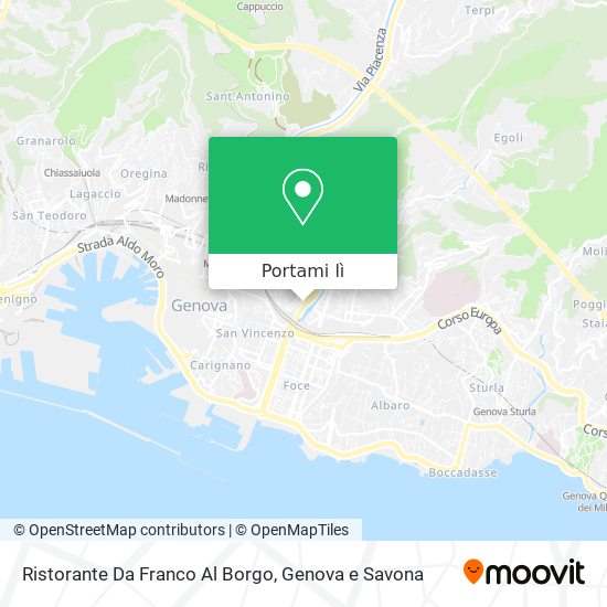 Mappa Ristorante Da Franco Al Borgo