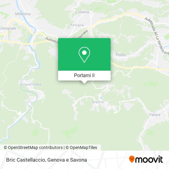 Mappa Bric Castellaccio