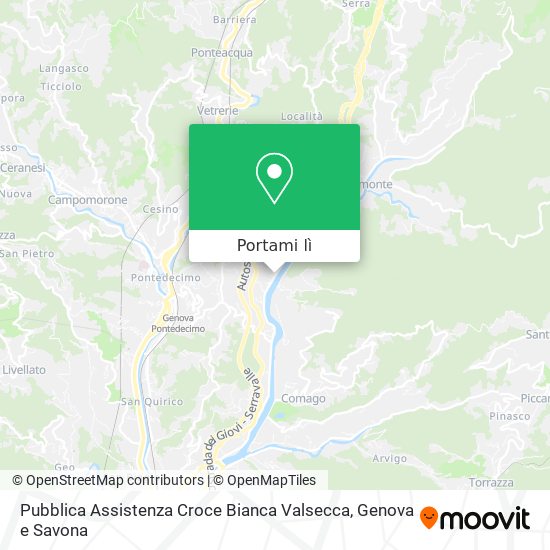 Mappa Pubblica Assistenza Croce Bianca Valsecca