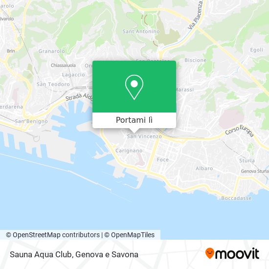 Mappa Sauna Aqua Club
