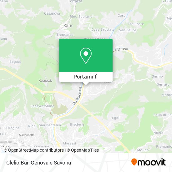Mappa Clelio Bar