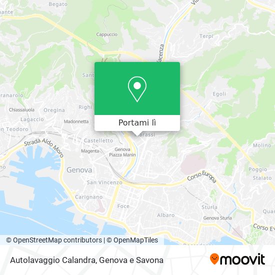 Mappa Autolavaggio Calandra