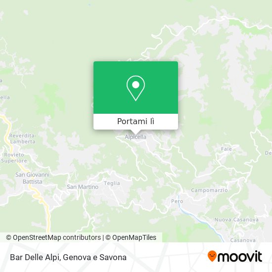 Mappa Bar Delle Alpi