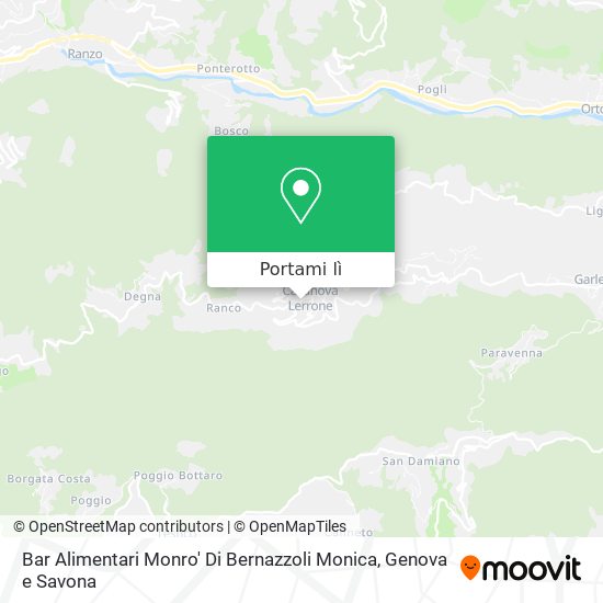 Mappa Bar Alimentari Monro' Di Bernazzoli Monica