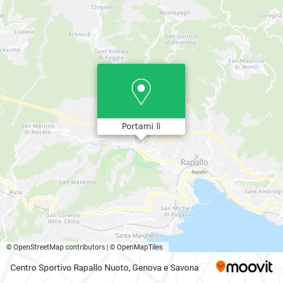 Mappa Centro Sportivo Rapallo Nuoto