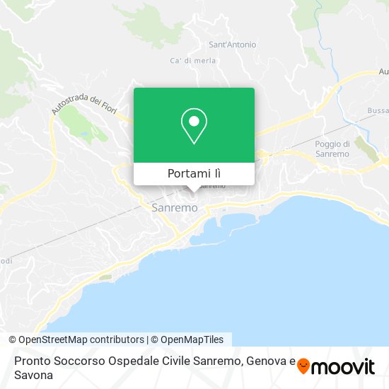 Mappa Pronto Soccorso Ospedale Civile Sanremo