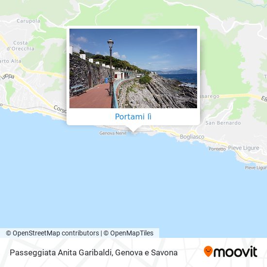 Mappa Passeggiata Anita Garibaldi