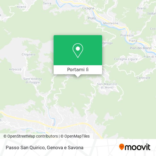 Mappa Passo San Quirico