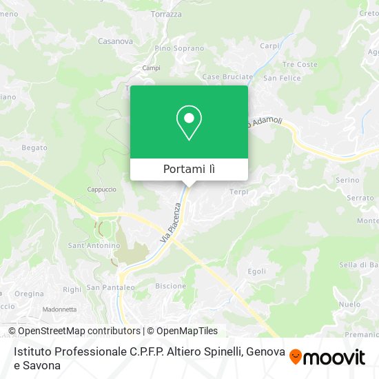Mappa Istituto Professionale C.P.F.P. Altiero Spinelli