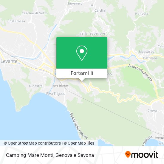 Mappa Camping Mare Monti