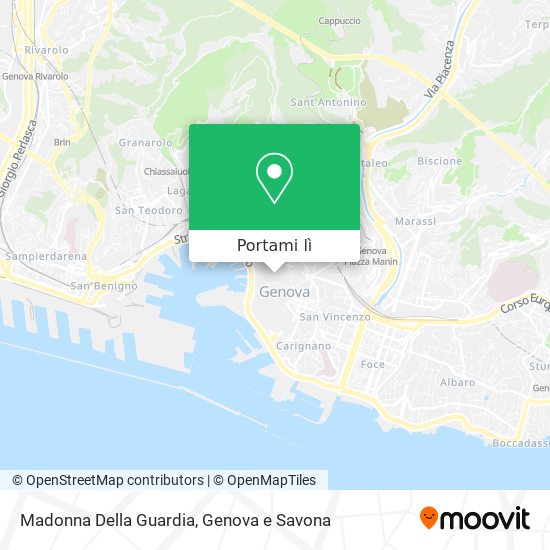 Mappa Madonna Della Guardia