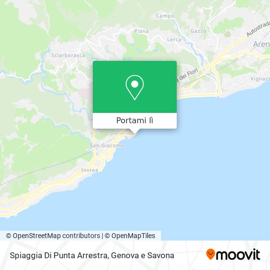 Mappa Spiaggia Di Punta Arrestra