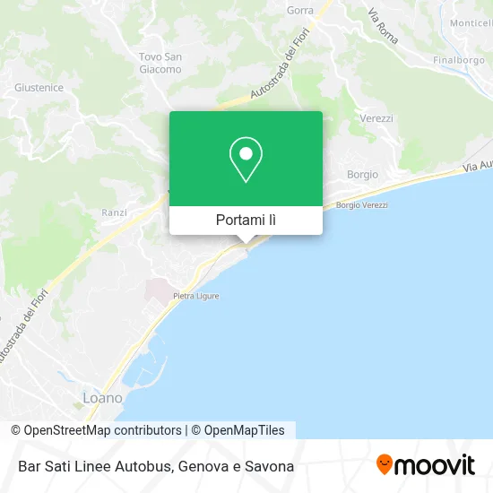 Mappa Bar Sati Linee Autobus