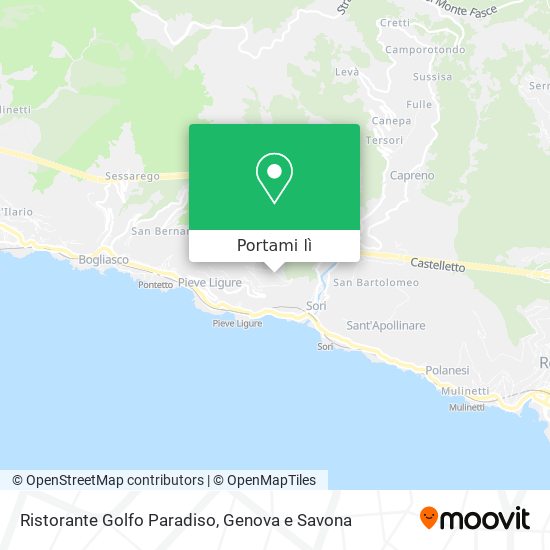 Mappa Ristorante Golfo Paradiso