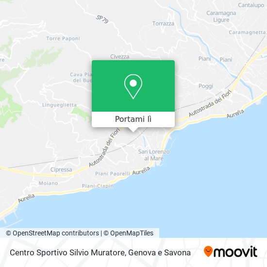 Mappa Centro Sportivo Silvio Muratore