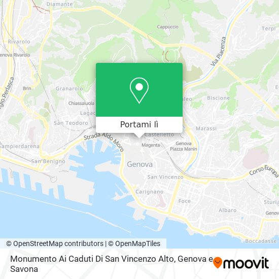 Mappa Monumento Ai Caduti Di San Vincenzo Alto