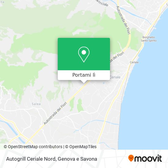 Mappa Autogrill Ceriale Nord
