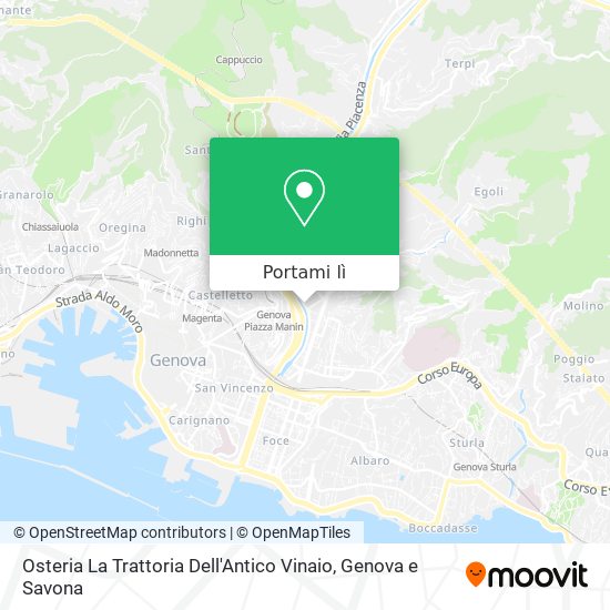 Mappa Osteria La Trattoria Dell'Antico Vinaio
