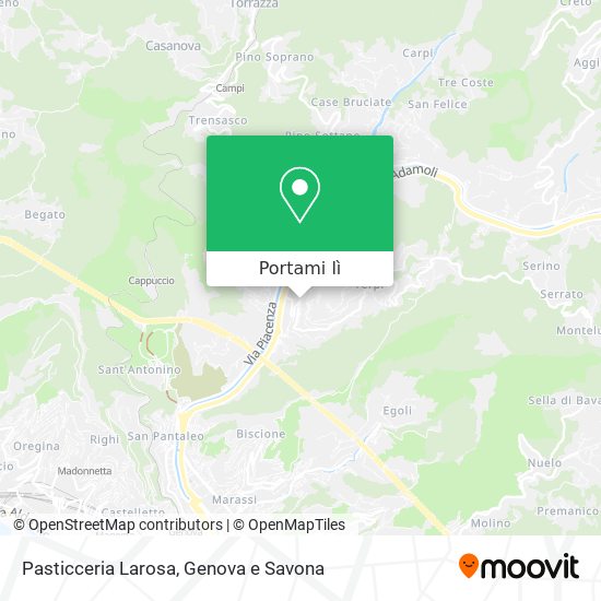 Mappa Pasticceria Larosa