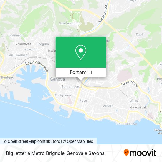 Mappa Biglietteria Metro Brignole