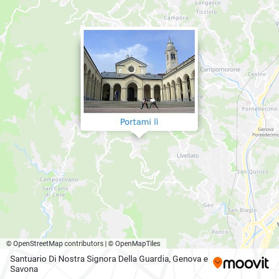 Mappa Santuario Di Nostra Signora Della Guardia