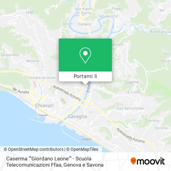 Mappa Caserma ""Giordano Leone"" - Scuola Telecomunicazioni Ffaa